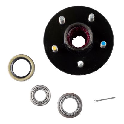 curt idler hub 5 on 45 55 hub flange 2200 lbs with bearing cone kit