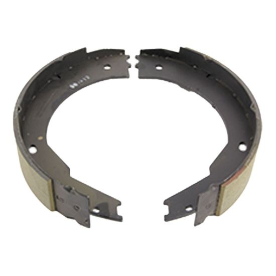 curt trailer brake shoes lining 12 14 x 3 38 passenger side self adjusting