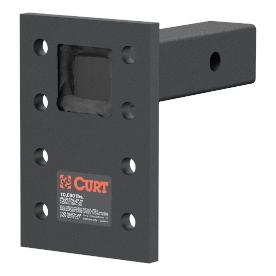 curt adjustable pintle mount 2 shank 10000 lbs 7 high 6 long