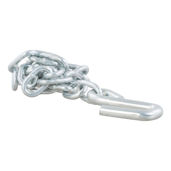 curt 27 safety chain with 1 s hook 2000 lbs clear zinc