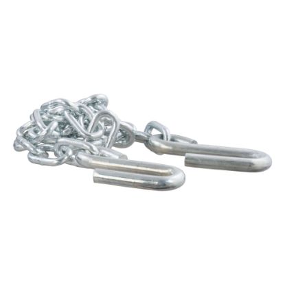 curt 48 safety chain with 2 s hooks 5000 lbs clear zinc