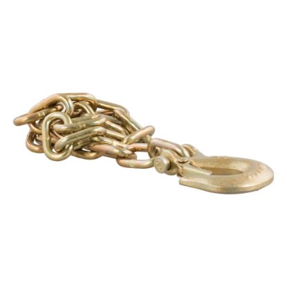curt 35 safety chain with 1 clevis hook 12600 lbs yellow zinc