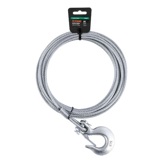 Picture of Curt 25 ft Winch Cable with Snap Hook (4,200 lbs.)