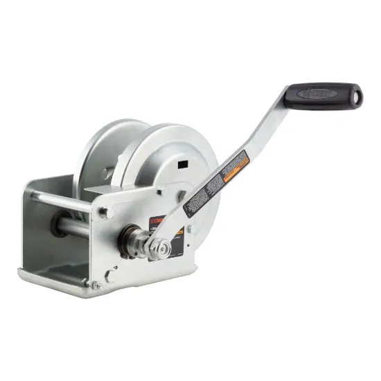 Picture of Curt Hand-Crank Brake Winch, 1,500 lbs, 5:1 Gear Ratio, 10.6 in Handle