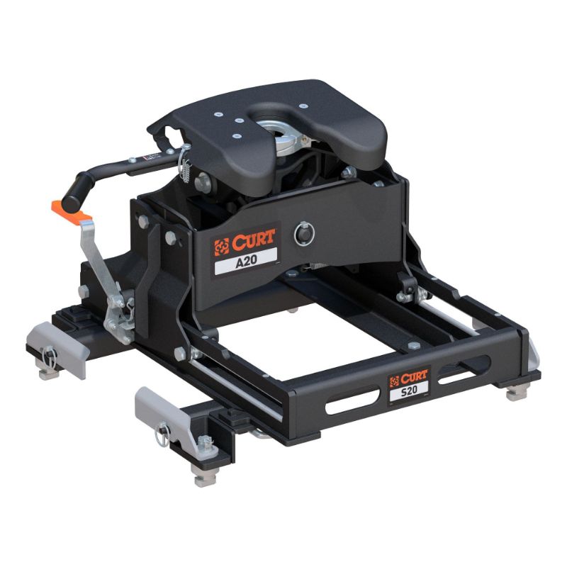 Picture of Curt A20 Sliding 5th Wheel Hitch, 20K, Select Silverado, Sierra, 6.5' Bed Puck System - 16698