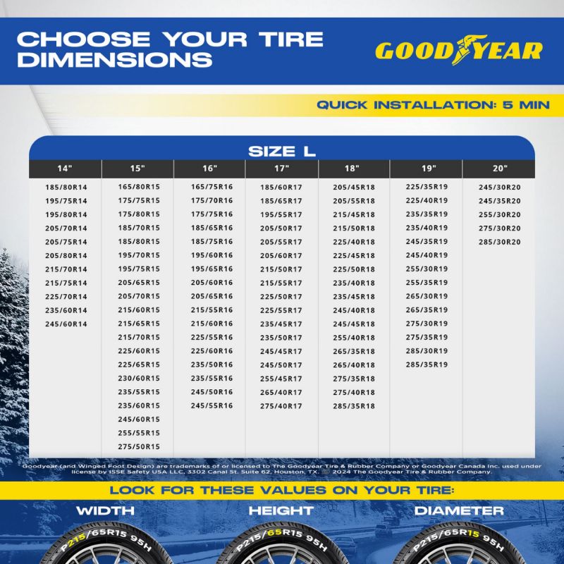 Picture of ISSE Goodyear New Grip Snow Sock Large