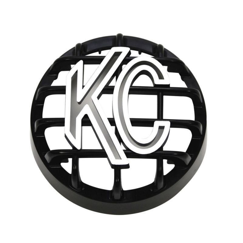 Picture of KC HiLiTES 4 Inch Rally 400 - Stone Guard - ABS Plastic - Black, White KC Logo