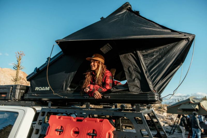 Picture of Roam Adventure Desperado Hard-shell Rooftop Tent - Slate With Bars