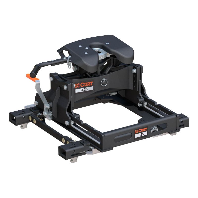 Picture of Curt A25 Sliding 5th Wheel Hitch, 25K, Select Silverado, Sierra Puck System - 16059
