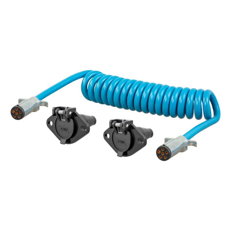 Picture of Curt 8' Dinghy Towing Electrical Extension & Sockets (6-Way Round) - 57286