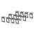 Picture of Curt Connector Mounting Brackets for 7-Way RV Blade (Black, 12-Pack) - 57205