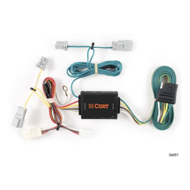 Picture of Curt Custom Wiring Harness, 4-Way Flat Output, Select Honda Civic Coupe - 56051