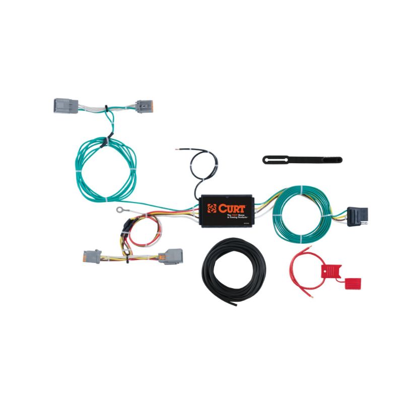 Picture of Curt Custom Wiring Harness, 4-Way Flat Output, Select Volvo V60 - 56287