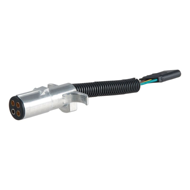 Picture of Curt Electrical Adapter (4-Way Round Vehicle to 4-Way Flat Trailer, Packaged) - 57444