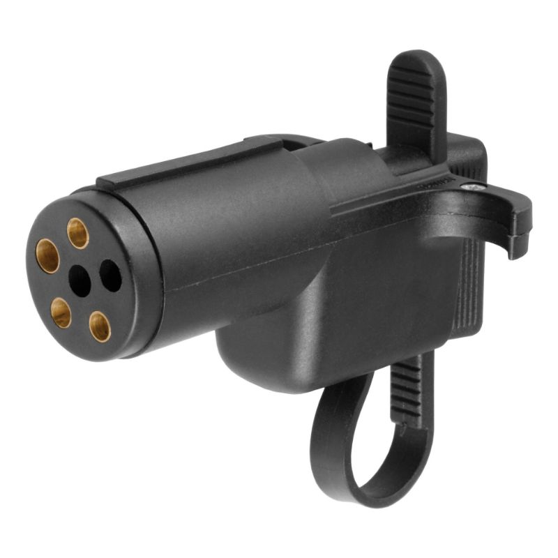 Picture of Curt Electrical Adapter with Tester (6-Way Round Vehicle to 4-Way Flat Trailer) - 57627