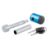 Picture of Curt 1/2" Hitch Lock with 5/8" Adapter (1-1/4" or 2" Receiver, Right-Angle, Chrome) - 23506