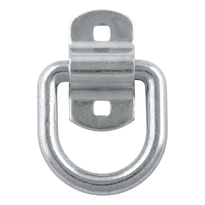 Picture of Curt 3" x 3" Surface-Mounted Tie-Down D-Ring (3,600 lbs, Clear Zinc) - 83742