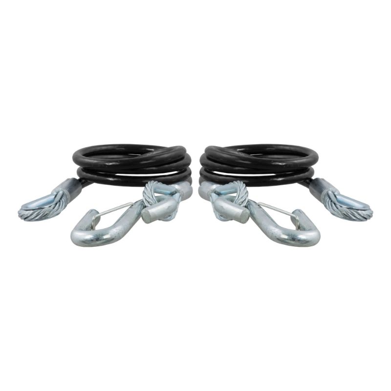 Picture of Curt 44-1/2" Safety Cables with 2 Snap Hooks (5,000 lbs, Vinyl-Coated, 2-Pack) - 80151