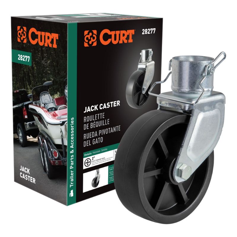 Picture of Curt 6" Jack Caster (Fits 2" Tube, 1,200 lbs, Packaged) - 28277