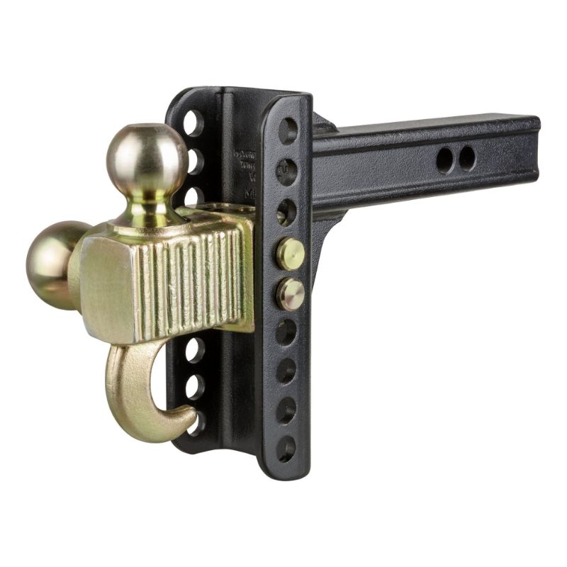 Picture of Curt Adjustable Channel Mount with Hook & Step Dual-Ball - 2" Shank, 14K, 6" Drop - 45904