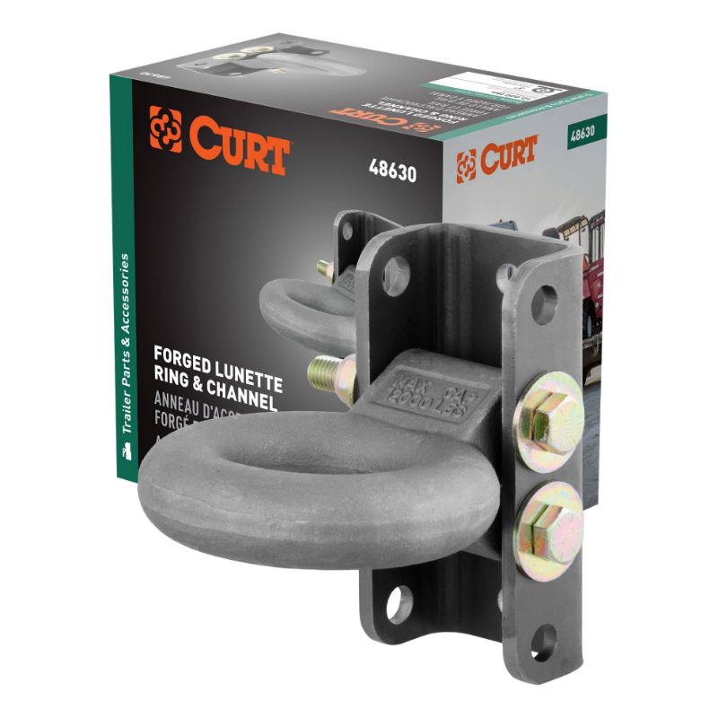 Picture of Curt Adjustable Lunette Ring (12,000 lbs., 3" Eye, 7-1/2" Channel Height, Packaged) - 48630