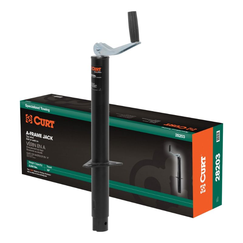 Picture of Curt A-Frame Jack with Top Handle (2,000 lbs, 15" Travel, Packaged) - 28203