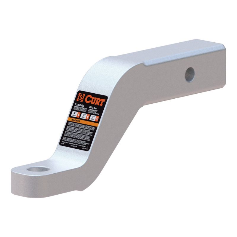 Picture of Curt Aluminum Ball Mount (2" Shank, 8,000 lbs, 4" Drop, 8-1/2" Long) - 45361