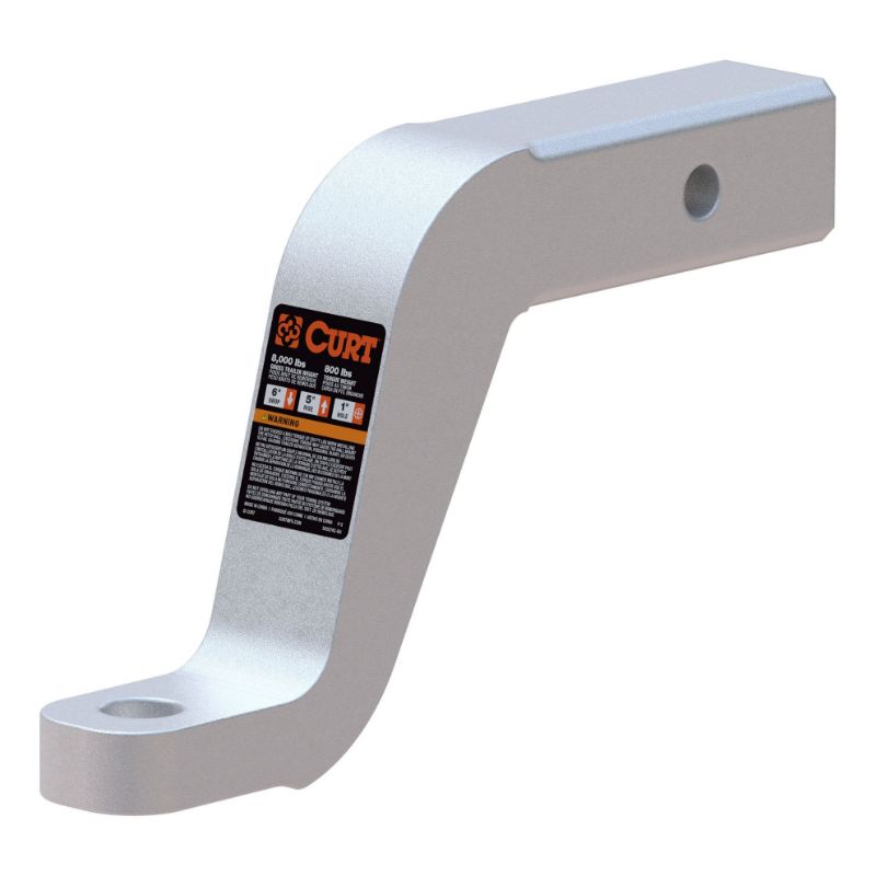 Picture of Curt Aluminum Ball Mount (2" Shank, 8,000 lbs, 6" Drop, 8-1/2" Long) - 45362