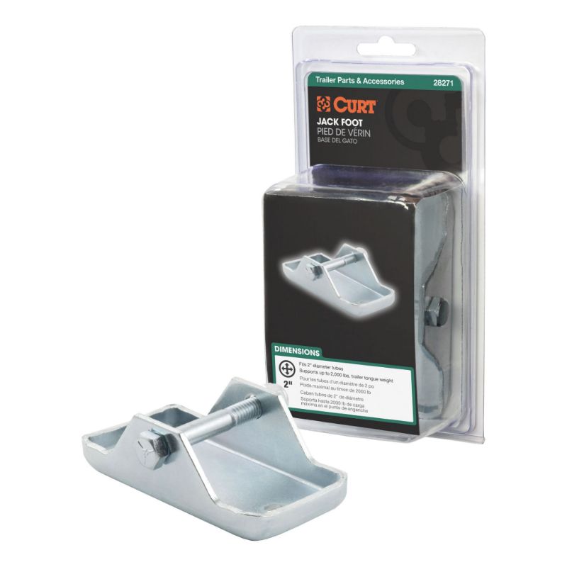 Picture of Curt Bolt-On Jack Foot (Fits 2" Tube, 2,000 lbs, Packaged) - 28271