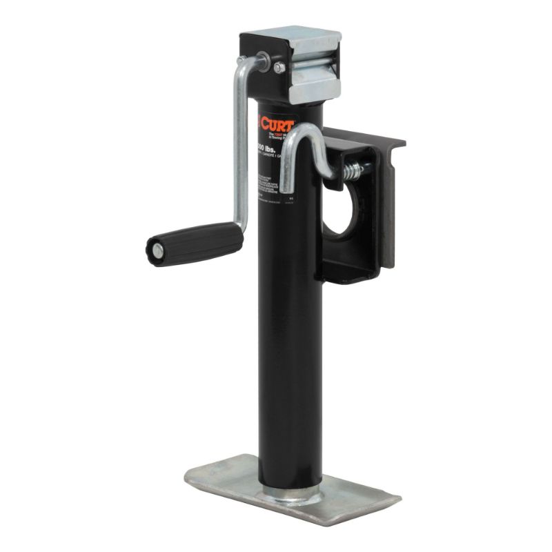 Picture of Curt Bracket-Mount Swivel Jack with Side Handle (2,000 lbs, 10" Travel) - 28302