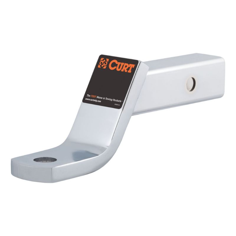 Picture of Curt Class 3 Ball Mount (2" Shank, 7,500 lbs., 4" Drop, 8-1/4" Long, Chrome) - 45296