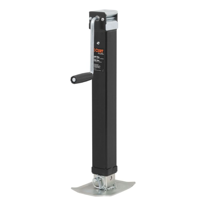 Picture of Curt Direct-Weld Square Jack with Side Handle (8,000 lbs, 15" Travel) - 28575