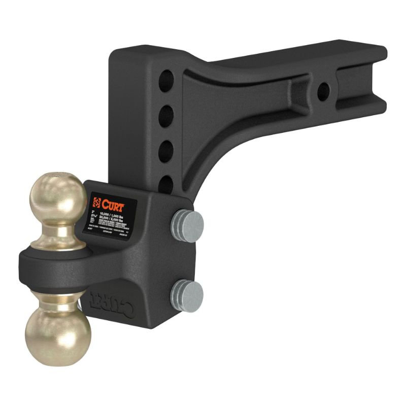 Picture of Curt HD Adjustable Trailer Hitch Ball Mount with Dual Ball, 2-1/2" Shank, 20K - 45937