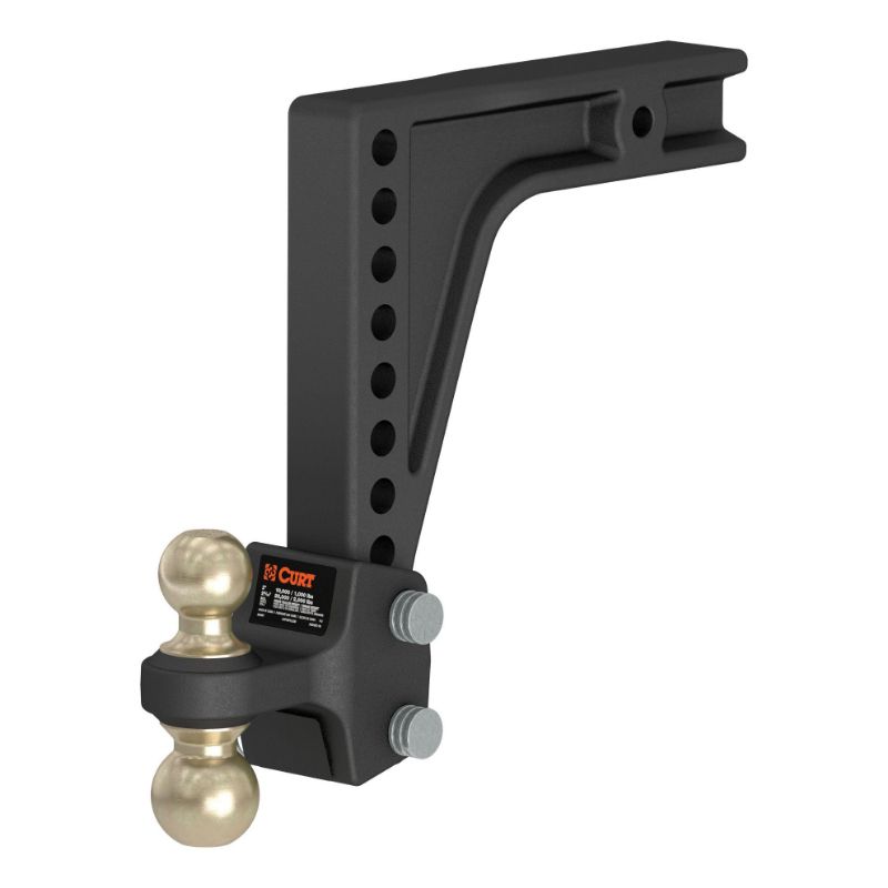 Picture of Curt HD Deep-Drop Adjustable Hitch Ball Mount with Dual Ball, 2-1/2" Shank, 20K - 45939