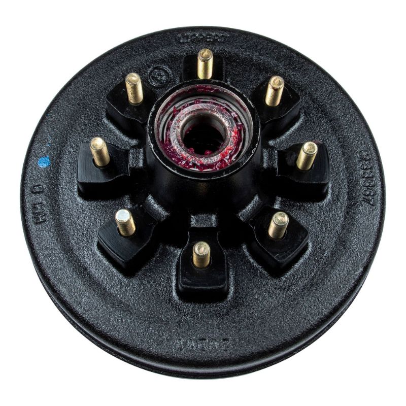 Picture of Curt 12" RV Brake Drum Hub for 7,000-lb Axle - 8 on 6.5", 1/2" Stud (Fully Assembled) - 814203