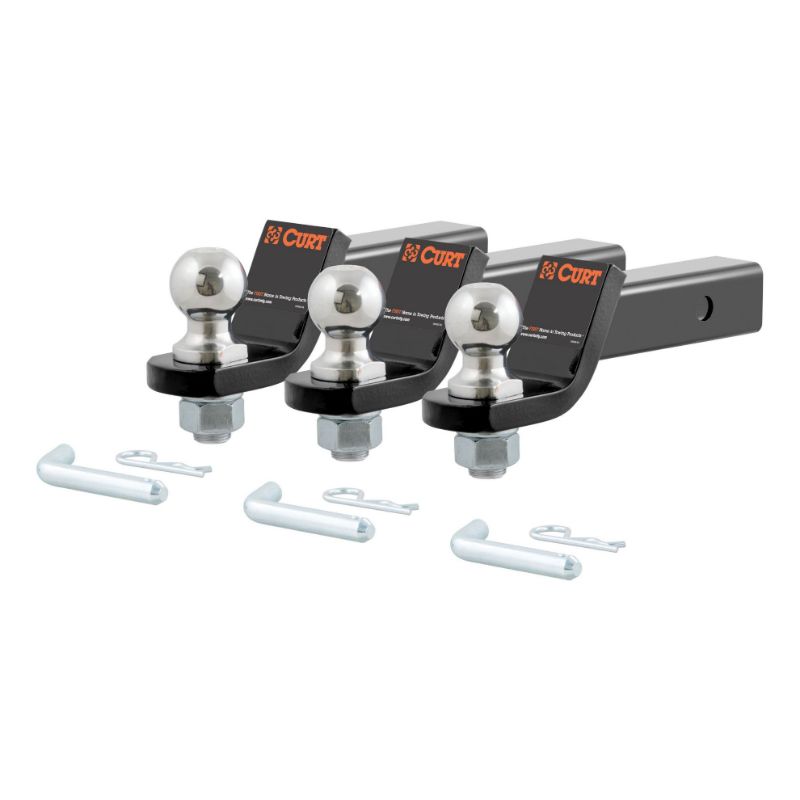Picture of Curt Loaded Ball Mounts with 2" Balls (2" Shank, 7,500 lbs., 2" Drop, 3-Pack) - 45037