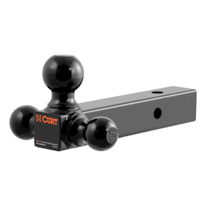 Picture of Curt Multi-Ball Mount (2" Solid Shank, 1-7/8", 2" & 2-5/16" Black Balls) - 45650