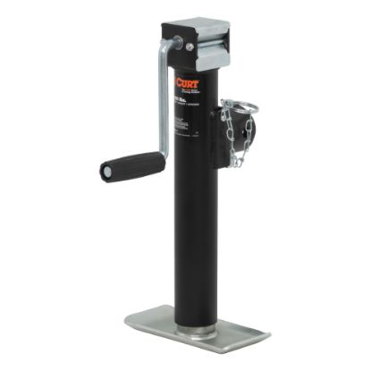 Picture of Curt Pipe-Mount Swivel Jack with Side Handle (2,000 lbs, 10" Travel) - 28321