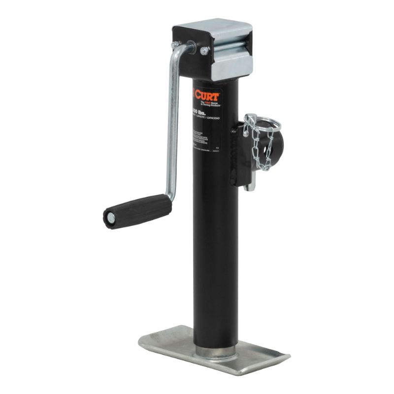 Picture of Curt Pipe-Mount Swivel Jack with Side Handle (5,000 lbs, 10" Travel) - 28354