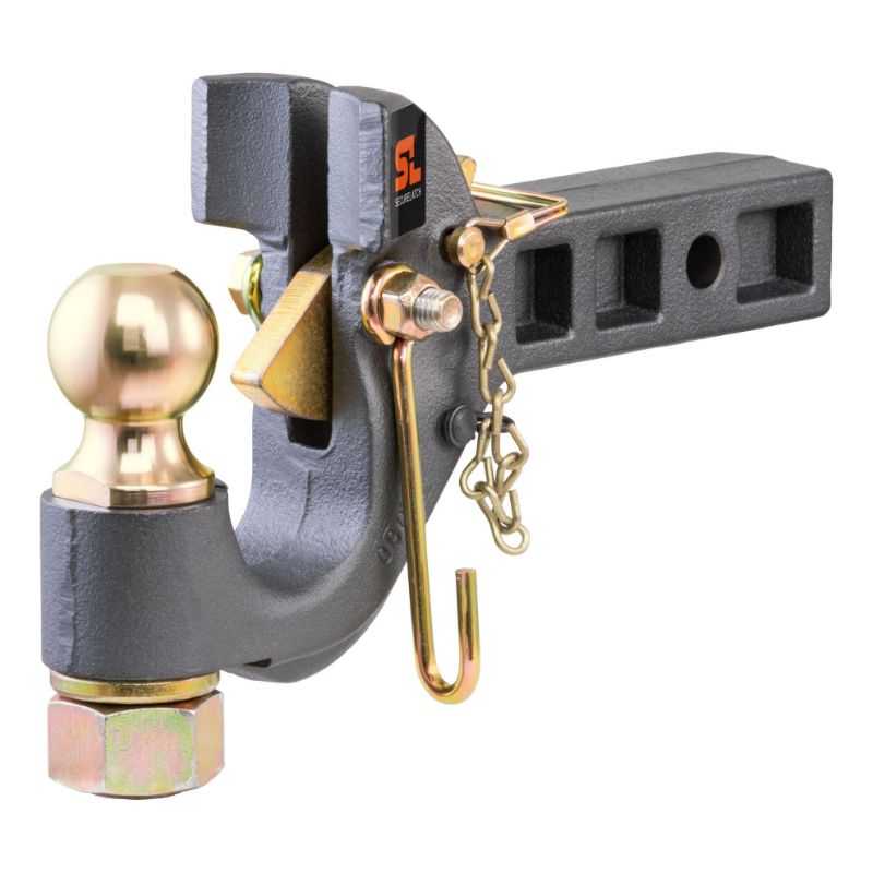 Picture of Curt SecureLatch Receiver-Mount Ball & Pintle Hitch (2" Shank, 2" Ball, 14K) - 48407