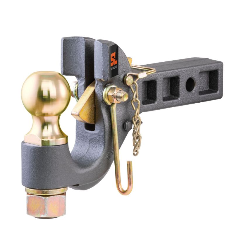 Picture of Curt SecureLatch Receiver-Mount Ball & Pintle Hitch (2" Shank, 2-5/16" Ball, 14K) - 48406