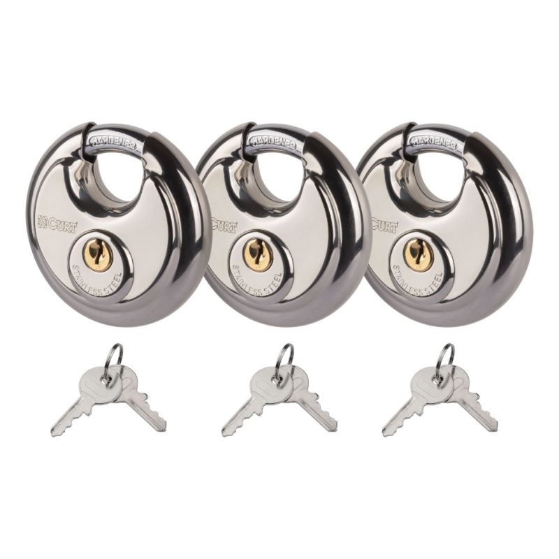 Picture of Curt Stainless Steel Disc Locks, 3-Pack - 23085