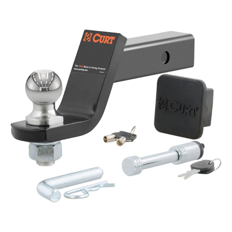 Picture of Curt Towing Starter Kit with 2" Ball (2" Shank, 7,500 lbs, 4" Drop) - 45554