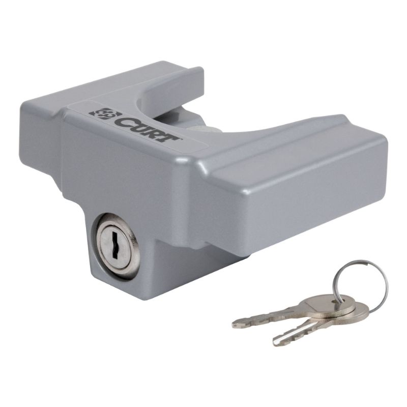 Picture of Curt Trailer Coupler Lock, Fits Most 2", 1-7/8" Couplers (Grey Aluminum) - 23079