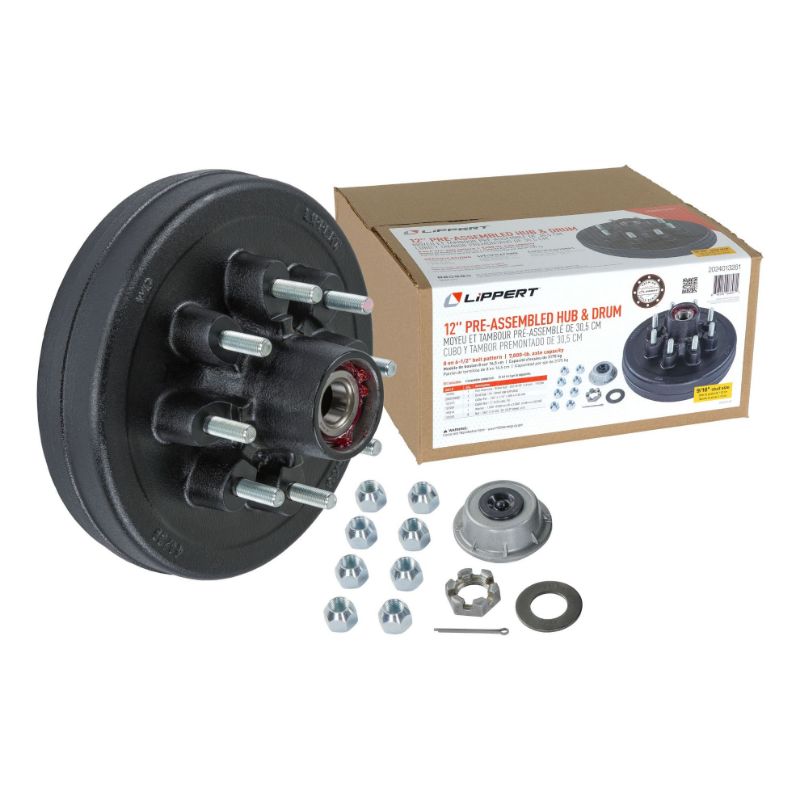 Picture of Curt Complete Pre-Greased Hub Assembly with Lug Nuts - 7,000-lb. Axles, 9/16" Stud - 2024013261
