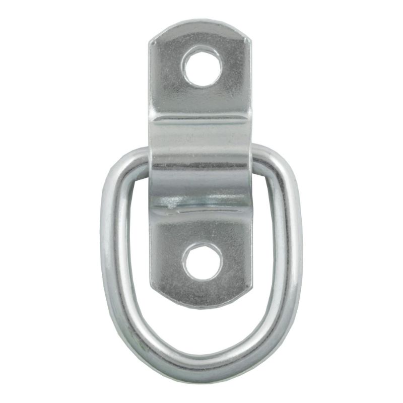 Picture of Curt 1" x 1-1/4" Surface-Mounted Tie-Down D-Ring (1,200 lbs, Clear Zinc)