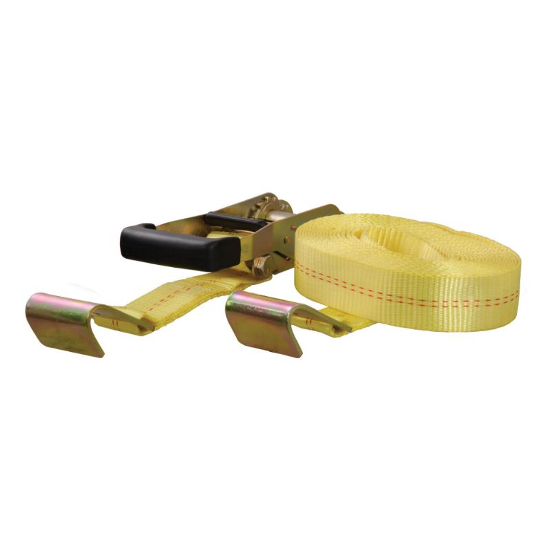 Picture of Curt 27 Yellow Cargo Strap with Flat Hooks (3,333 lbs.)