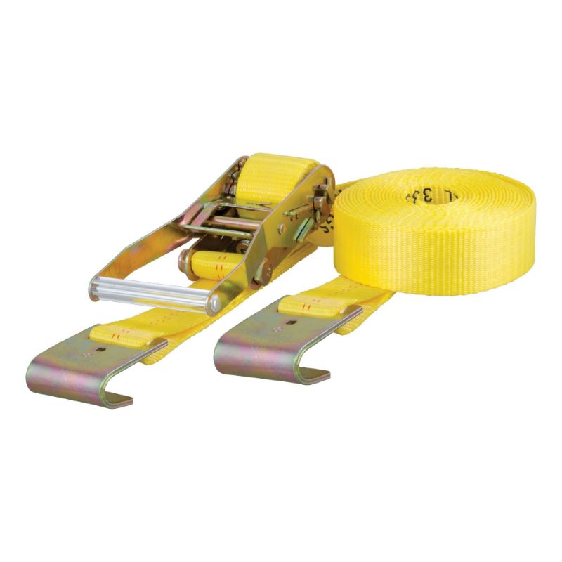 Picture of Curt 27 Yellow Cargo Strap with Flat Hooks (3,333 lbs.)
