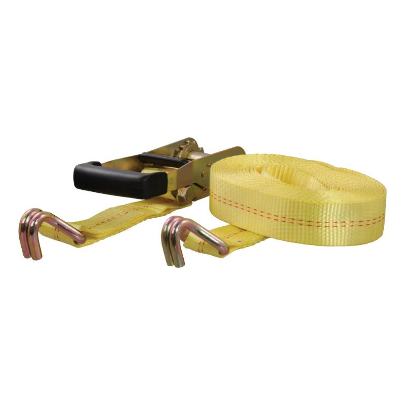 Picture of Curt 27 Yellow Cargo Strap with J-Hooks (3,333 lbs.)