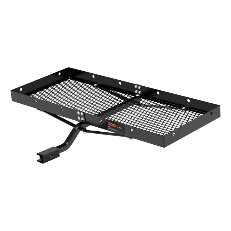 Picture of Curt 48" x 20" Black Steel Tray Cargo Carrier (1-1/4", 2" Adapter, 300 lbs.)